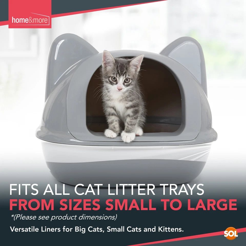 Large Cat Litter Tray Liners 56 x 70 cm Bags Pack Kitten Hygienic Disposable - Image 3 of 4