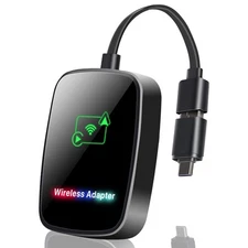 2-in-1 Wireless CarPlay & Android Auto Adapter, Upgrade Plug & Play CarPlay D...