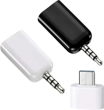 2 Pcs AUX to USB Adapter AUX to 3.5mm Audio Adapter USB A Female to Male Audio C