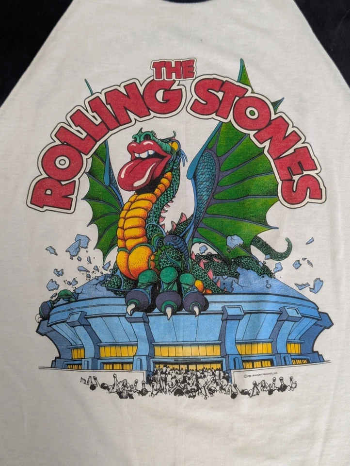 Vintage The Rolling Stones Concert Shirt Large 1981 Raglan - Image 2 of 4