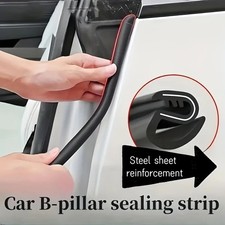 2pcs Car Door Rubber Seal Strip Filler Weather Strip B Pillar Protector Strip Us