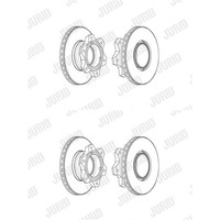 2X Jurid Bremsscheiben Hinten 304Mm BelÜFtet Passend FÜR MERCEDES-BENZ Sprinter