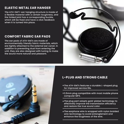 Audio-Technica ATH-EM7 X /Iron High Sound Sports Earphone