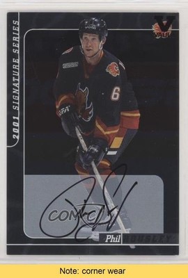 2000 ITG Be A Player Signature Series Vault Black Phil Housley Auto HOF READ 1j8