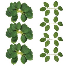 20 Pcs Artificial Rose Leaves Fake Leaves Flower Light Green
