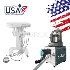 Dental Delivery System Cart Treatment 4Hole/Electric Suction Machine Vacuum Pump