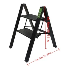 Lightweight Aluminum Folding Step Stool w/Wide Anti-Slip Pedal 2 Step Ladder