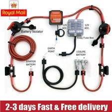 Split Charge Relay Kit 12v 140 AMP VSR 110Amp Lead T4 T5 Camper Kit
