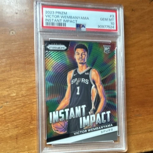 Victor Wembanyama 2023-24 Panini Prizm Instant Impact #3 RC PSA 10 Spurs