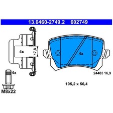 Satz Bremsbeläge Bremsklötze hinten für VW Tiguan 5N Touran 1T1 23964961