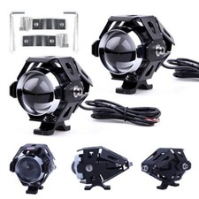 2pcs Cree U5 Motorcycle Led Headlight Laser Waterproof Power Spot Light Switch