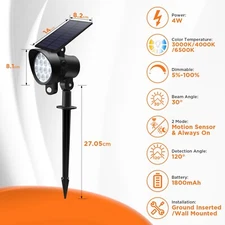 2-8 Pack Solar 54-LED Flood Lamp Spotlights Outdoor Garden Wall Landscape Lights