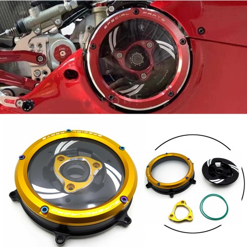Cubierta de embrague transparente Racing y retenedor de resorte para Ducati 1199 1299 959 Panigale V2 - Imagen 13 de 13