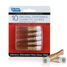 TarGard Disposable Cigarette Filters: 10 Amber Colored Cigarette Filters