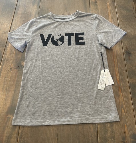 NWT Treasure & Bond Short Sleeve Unisex Kids Gray Graphic “VOTE” T-Shirt S & XL - Picture 1 of 7