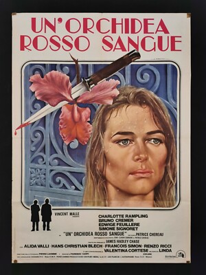UN'ORCHIDEA ROSSO SANGUE poster manifesto Rampling La chair de l'orchidée C46