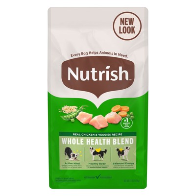 Nutrish Real Chicken & Veggies Recipe Whole Health Blend Dry Dog Food, 6 lb. Bag