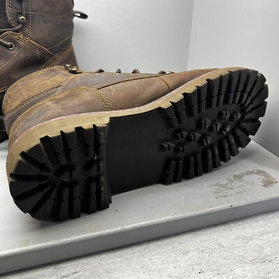 Herman Survivors Brown Leather Steel Toe Work Boots (Men display picture 1