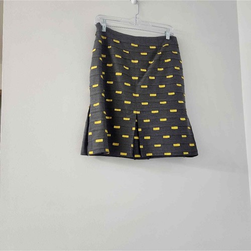 Per se unique gray and yellow tab skirt - Picture 3 of 7