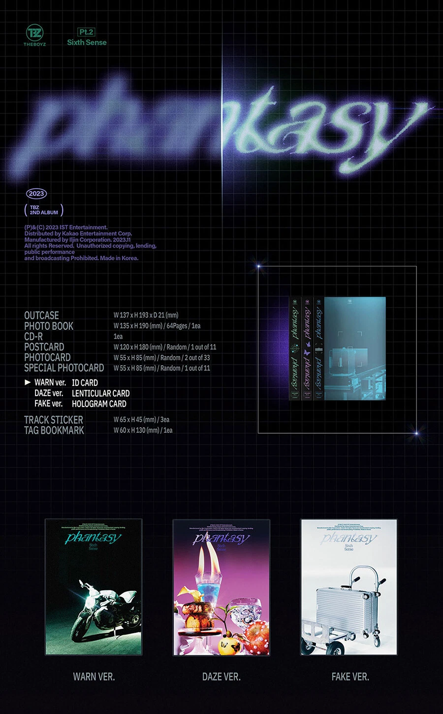 邦楽 phantasy/THE BOYZ THE BOYZ - Phantasy: Pt. 2 Sixth Sense [2nd Album] - K PLACE