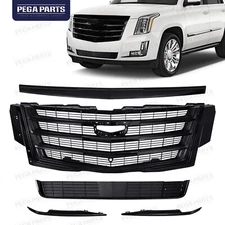 For 2015-2020 Cadillac Escalade Front Upper Grille Hood Molding Fog Light Trims