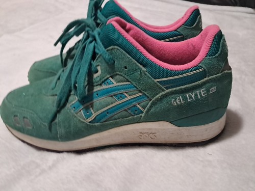 Men’s Asics Gel Lyte iii size 9 Green/Pink - Picture 3 of 8