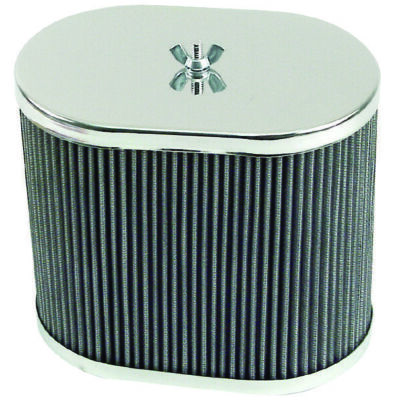 Empi 43-6010 Chrome Oval Air Cleaner IDF Weber/Empi HPMX 4-1/2'' X 7'' X 6''. Each