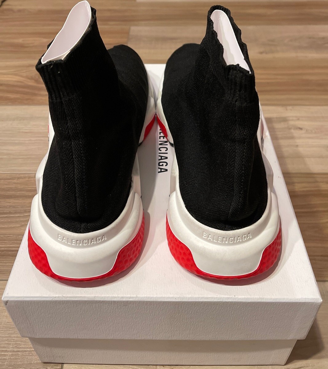 Balenciaga] Speed Trainer Sneakers Black and Red size 13US- Pre