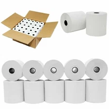 3-1/8" X 230' THERMAL POS RECEIPT PRINTER ROLL PAPER BPA FREE - 50 ROLLS 48GSM