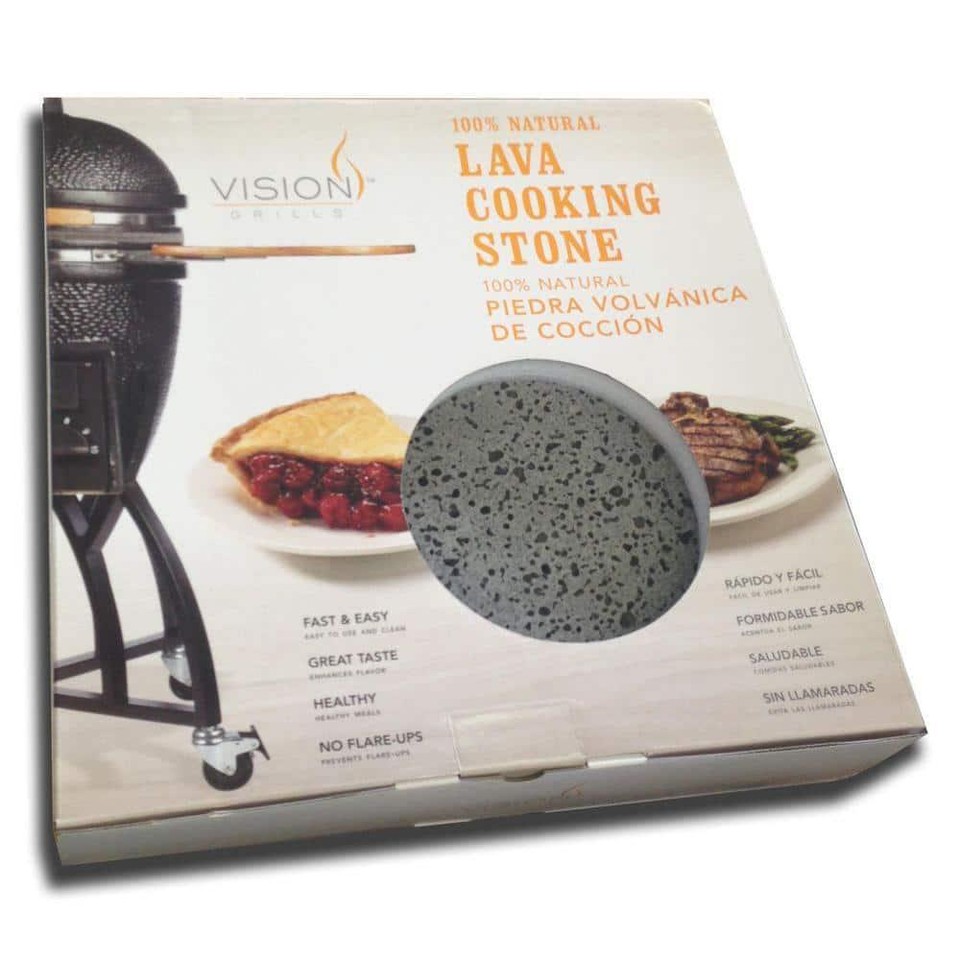 VISION GRILLS Lava Cooking Stone/Heat Deflector DualPurpose with