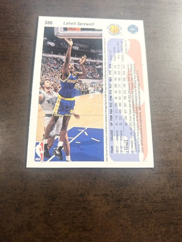 π1992-93 Upper Deck #386 Latrell Sprewell RC C134 - Picture 12 of 12