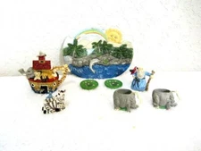 Tea Set Miniature Noah's  Ark Nursery Vintage Elephant Zebra Giraffe Tiger