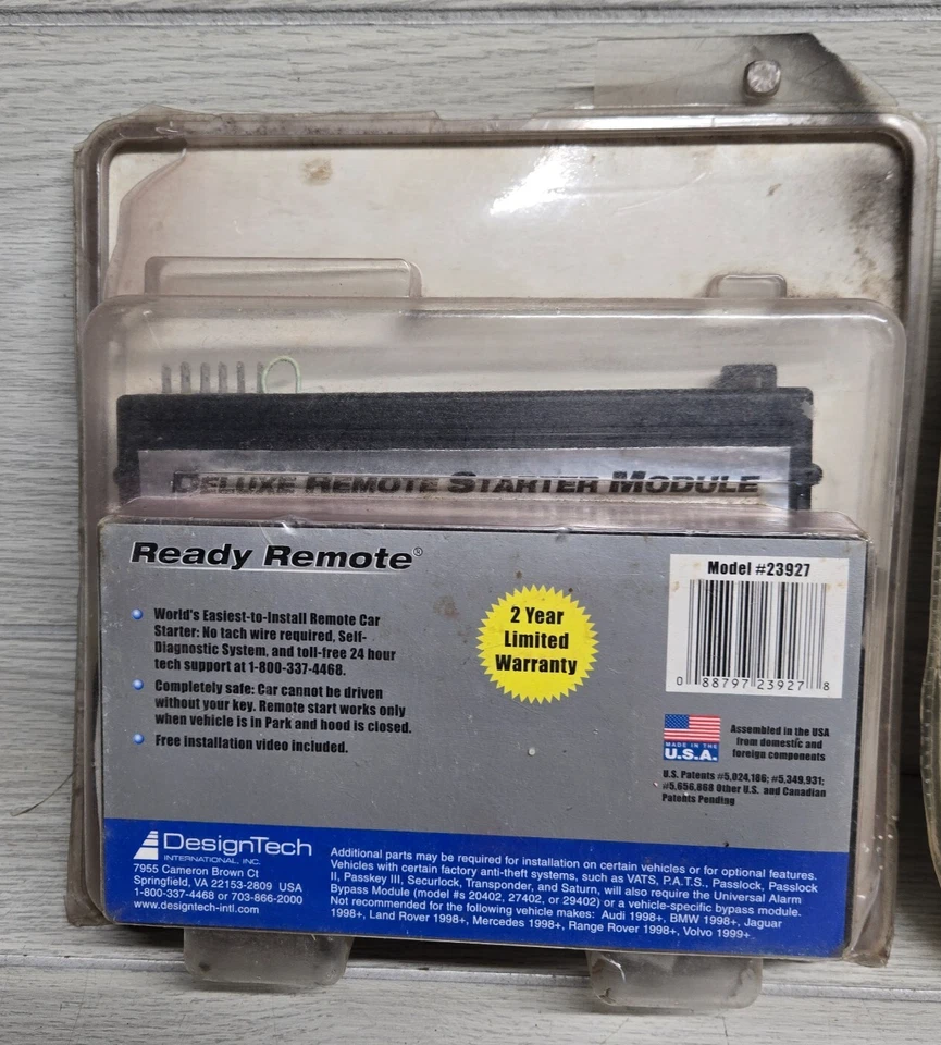 Módulo de arranque remoto de coche Design Tech Deluxe con 2 controles remotos alarma de entrada sin llave Foto 2 de 2