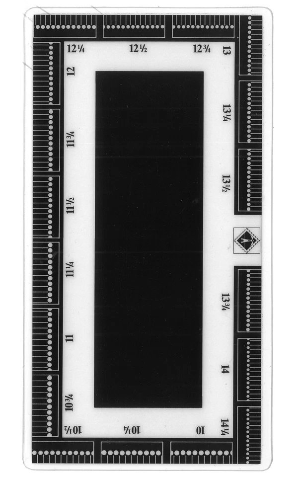 Lighthouse Plastic Stamp Perforation Gauge Guide Measure Double Sided 153x80mm — 第 2/2 张图片