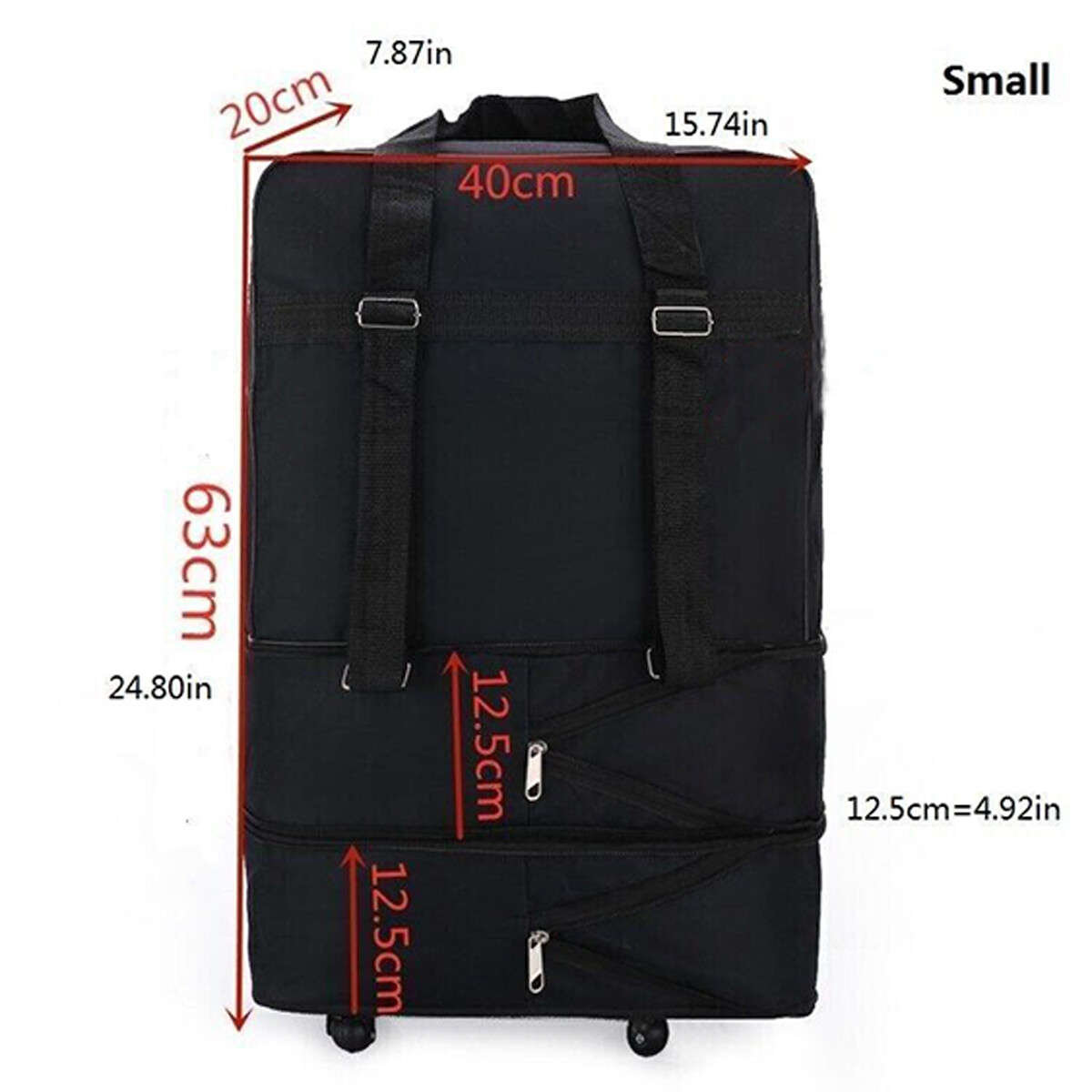 Extra Large Travel Luggage Wheeled Trolley Holdall Suitcase Bag Duffel