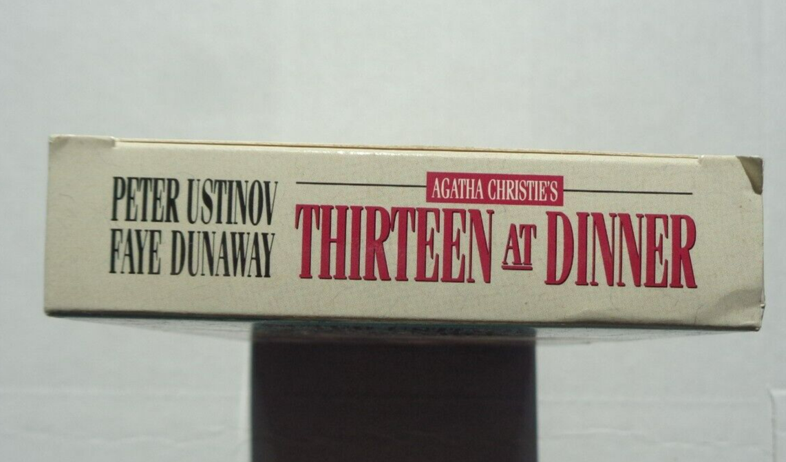 Agatha Christie's Thriteen At Dinner 1985 TV Movie (1995) VHS tape