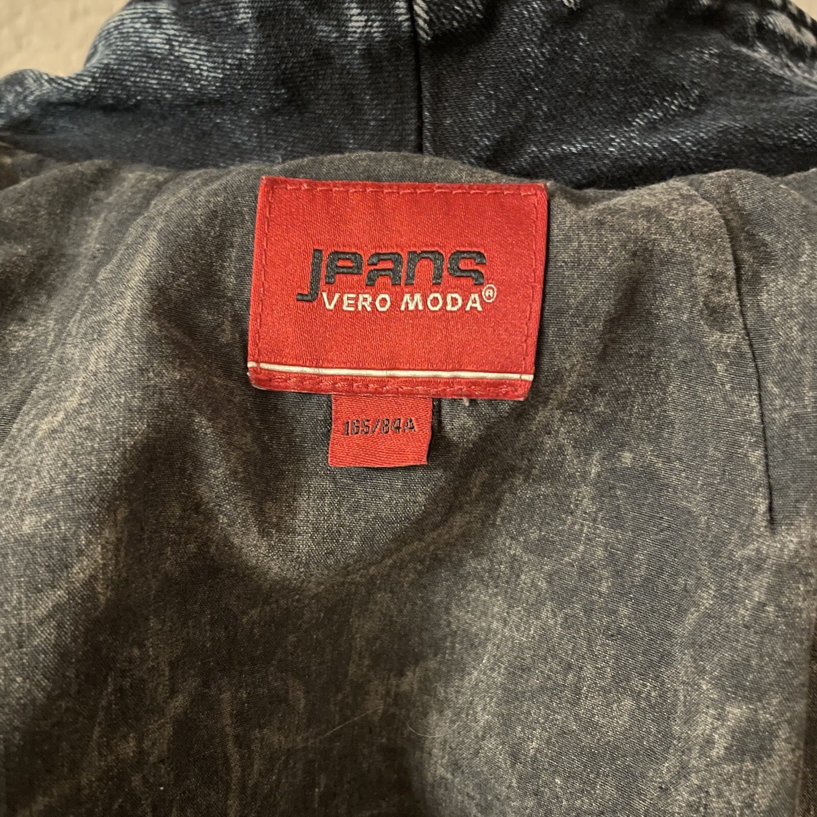 Vera Moda Snap Button Collarless Shoulder Pad Jea… - image 5