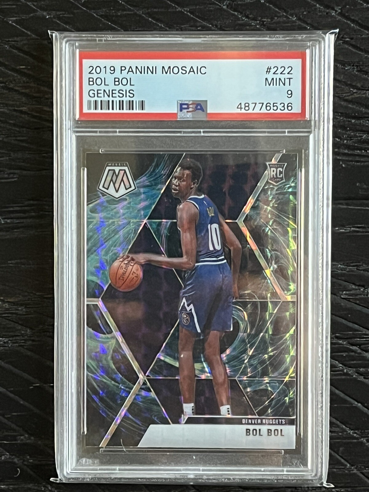 2019-20 Panini Mosaic GENESIS #222 Bol Bol Rookie RC PSA 9 MINT BREAKOUT YEAR