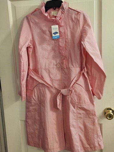 THE CHILDREN'S PLACE PINK WATER RESISTANT LINE LIGHTWEIGHT BELTED COAT - Picture 8 of 11