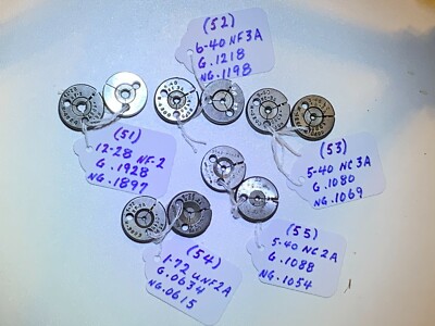5-SETS- LINCOLN-THREAD RING GAGE- GO-  NOGO