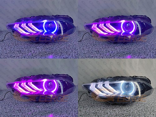 Para Ford Mustang 2018 2019 2020 RGB LED Angel Eyes Bluetooth APP DRL Placas - Imagen 9 de 52