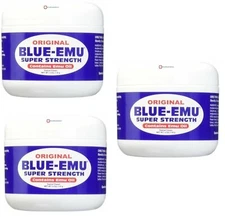 BLUE-EMU Original Super Strength Emu Oil Topical Cream 4 Oz X 3 Packs