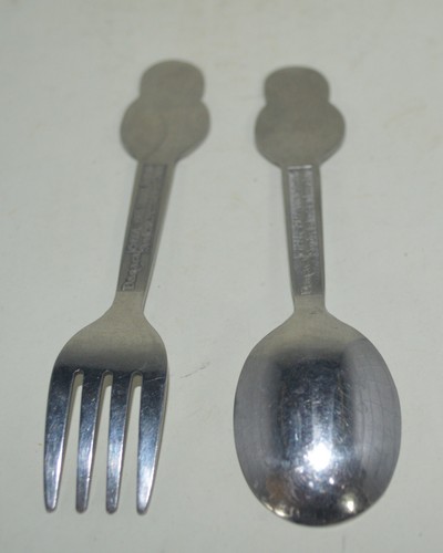 Vintage Snoopy Stainless Steel Child’s Fork And Spoon by Danara 1965 - Picture 3 of 5