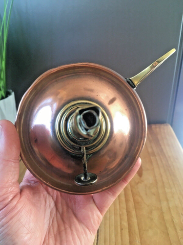 SUPERB c1890 ANTIQUE ARTS & CRAFTS COPPER & BRASS OIL LAMP BURNER W.A.S BENSON ? - Picture 13 of 17