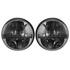 Octane 7 Inch Round Chrome Black Dual Lowhi Hid Led Octane Headlights Pair