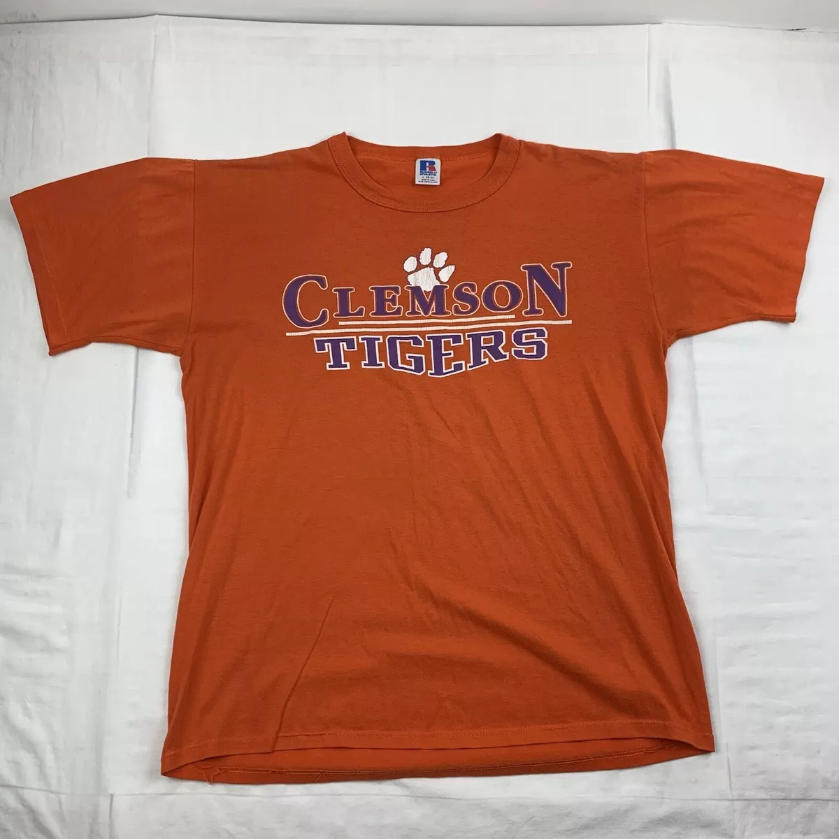 Vintage Clemson Tigers Shirt Adult Large Orange College Football