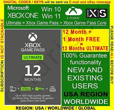 Xbox Game Pass Core Month Subscription (Digital Download) for Xbox Series  X/S and Xbox One