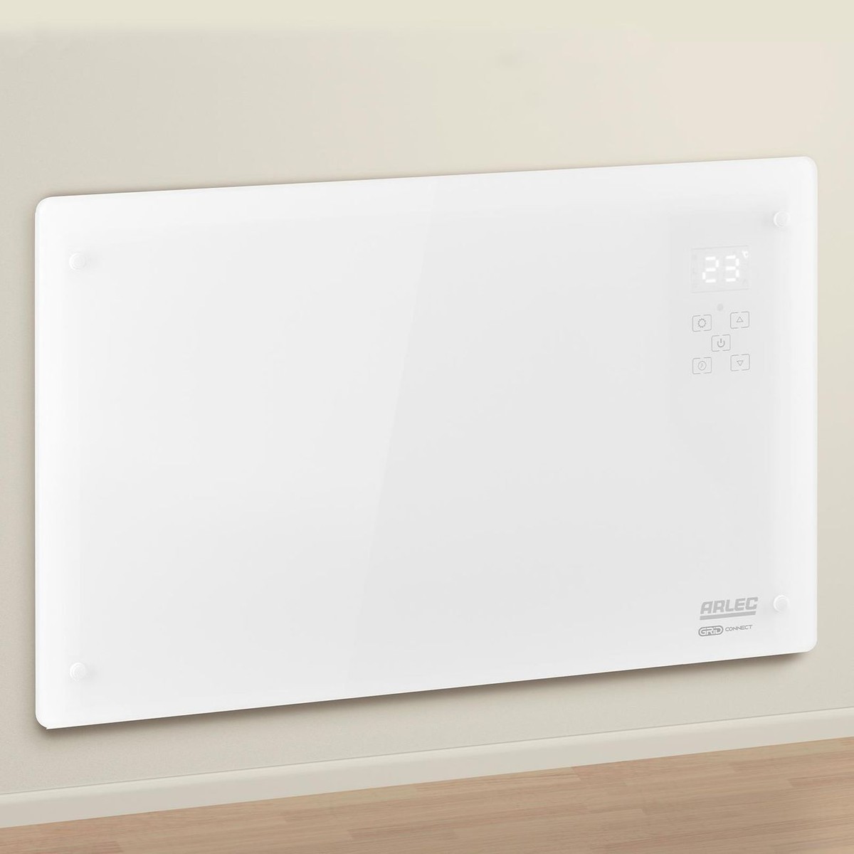 Arlec 2200W White Grid Connect Smart Glass Panel Heater | eBay