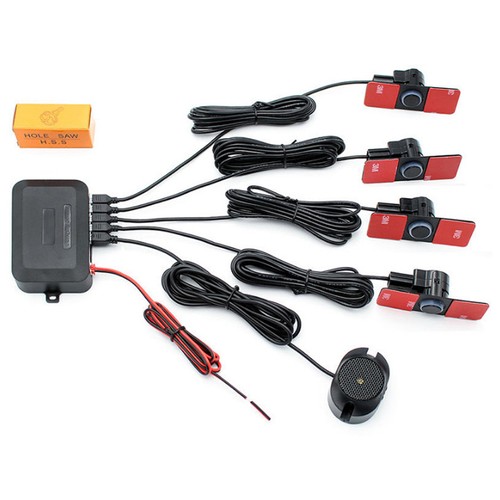 Visible Car Video Parking Reverse Backup Assistant Radar Alarm Set 4 Flat Sensor - Picture 7 of 12