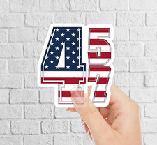 NEW - MAGA Trump WIN 2024 Sticker - 45/47 - " Vinyl Sticker 3.2 x 3.5 INCHES